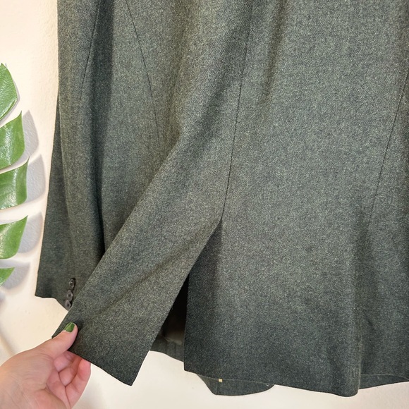 Talbots Luxe Wool Cashmere Flannel Single Button Blazer - Picture 11 of 14